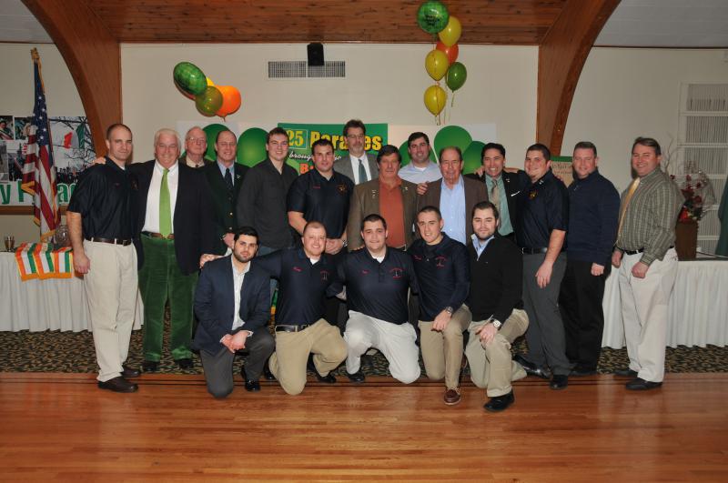 BPFD members at 2015 BBP Chamber of Commerce St Patrick's Day Parade Grand Marshall Dinner. Blue Point and Bayport FD's are Co-Grand Marshalls for the 25th Anniversary of the Parad